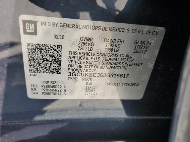 2018 CHEVROLET SILVERADO - 3GCUKSEJ6JG315617