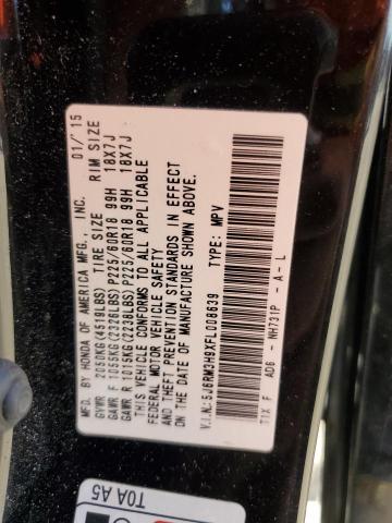 2015 HONDA CR-V TOURI - 5J6RM3H9XFL008639