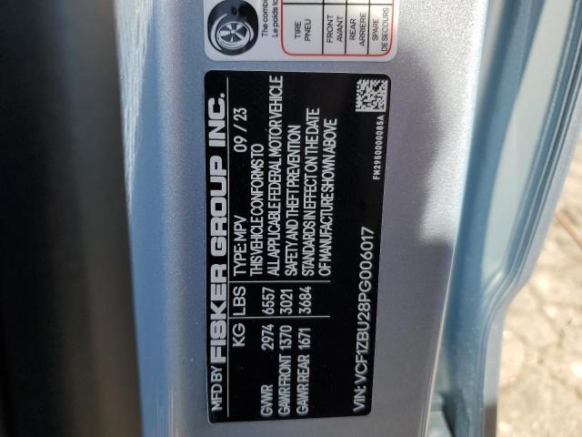 VIN VCF1ZBU28PG006017 2023 Fisker Ocean, Ocean One no.14