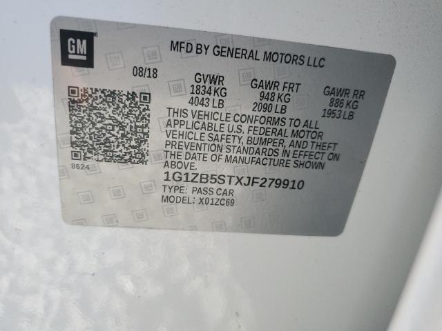 2018 CHEVROLET MALIBU LS - 1G1ZB5STXJF279910