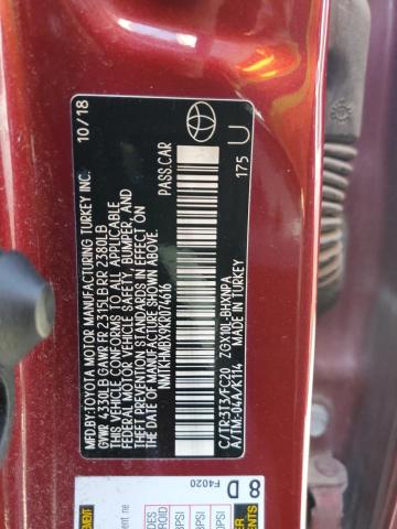 2019 TOYOTA C-HR XLE - NMTKHMBX9KR074616