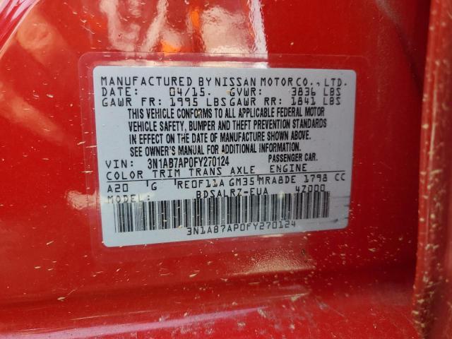 VIN 3N1AB7AP0FY270124 2015 Nissan Sentra, S no.12