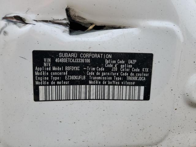 2018 SUBARU OUTBACK TO - 4S4BSETC4J3336106