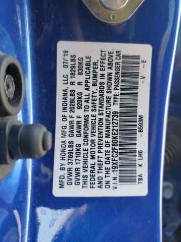 2019 HONDA CIVIC SPOR - 19XFC2F80KE212739