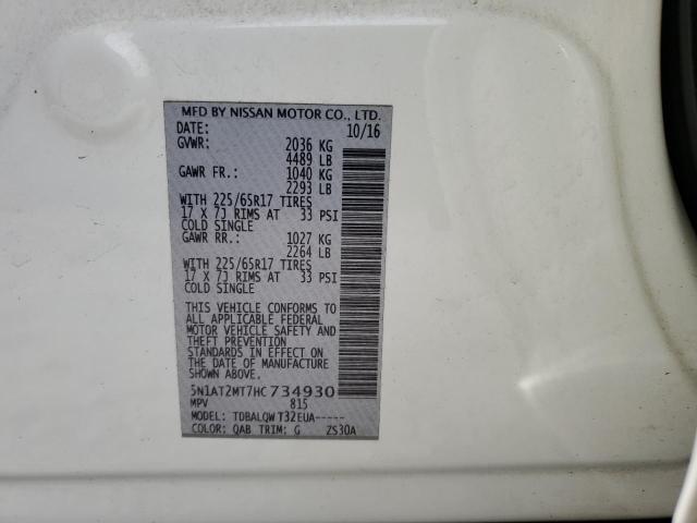 2017 NISSAN ROGUE S - 5N1AT2MT7HC734930