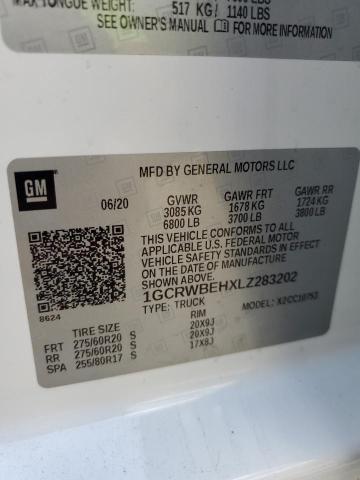 2020 CHEVROLET SILVERADO - 1GCRWBEHXLZ283202