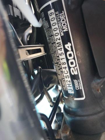 2004 HONDA CB900 F JH2SC48154M200009