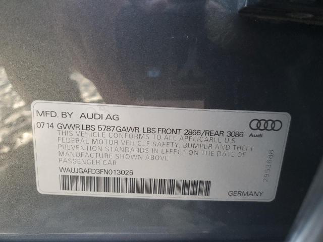 2015 AUDI A8 QUATTRO WAUJGAFD3FN013026