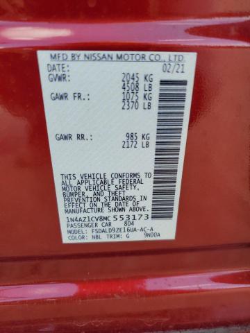 2021 NISSAN LEAF SV 1N4AZ1CV8MC553173