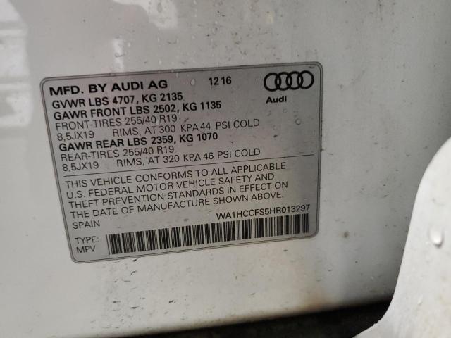 2017 AUDI Q3 PREMIUM - WA1HCCFS5HR013297
