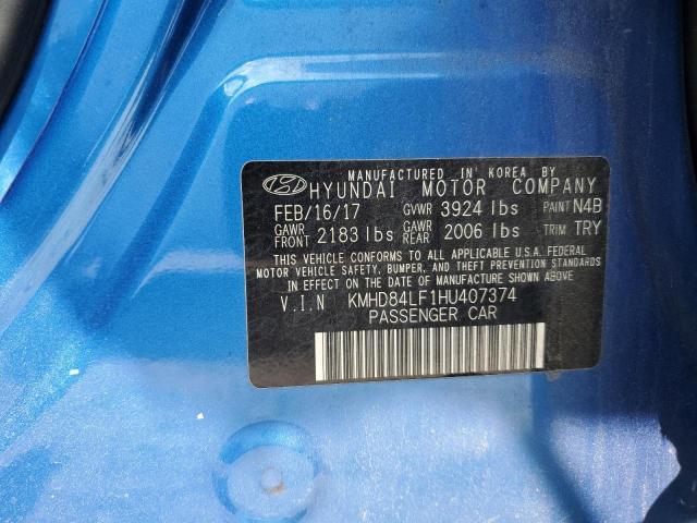 2017 HYUNDAI ELANTRA SE - KMHD84LF1HU407374