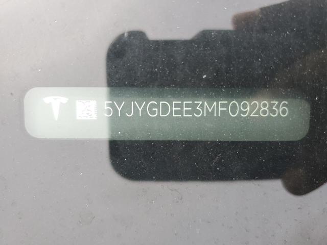 2021 TESLA MODEL Y - 5YJYGDEE3MF092836