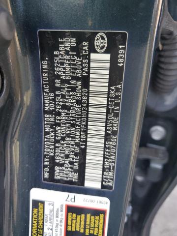 VIN 4T1BF1FK0HU343820 2017 Toyota Camry, LE no.12