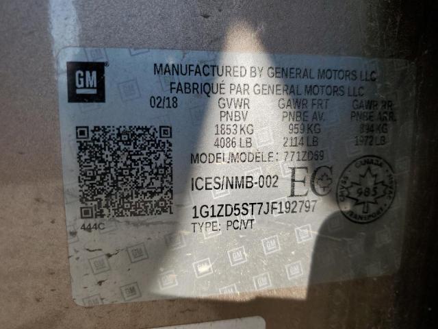 2018 CHEVROLET MALIBU LT - 1G1ZD5ST7JF192797