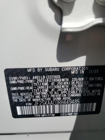 2024 SUBARU FORESTER JF2SKAAC0RH449485