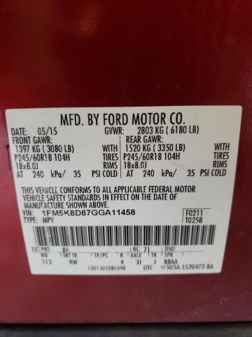 2016 FORD EXPLORER X - 1FM5K8D87GGA11458