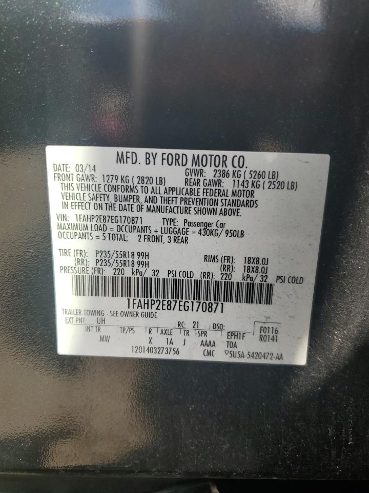 Lot #2928506818 2014 FORD TAURUS SEL