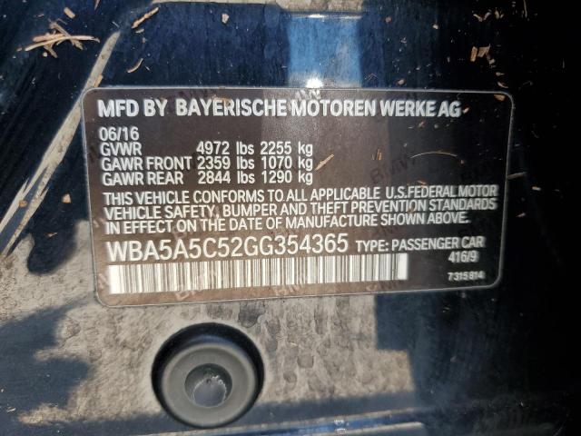 VIN WBA5A5C52GG354365 2016 BMW 5 Series, 528 I no.13