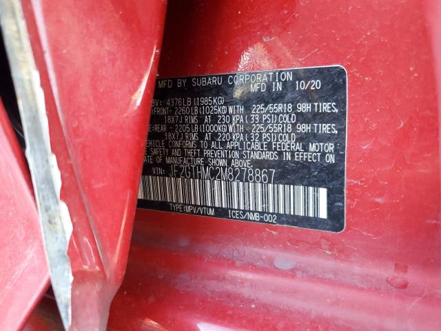 2021 SUBARU CROSSTREK - JF2GTHMC2M8278867