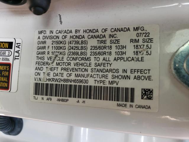 2022 HONDA CR-V EXL - 2HKRW2H88NH659630