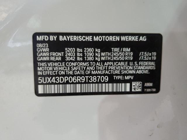 VIN 5UX43DP06R9T38709 2024 BMW X3, Sdrive30I no.12