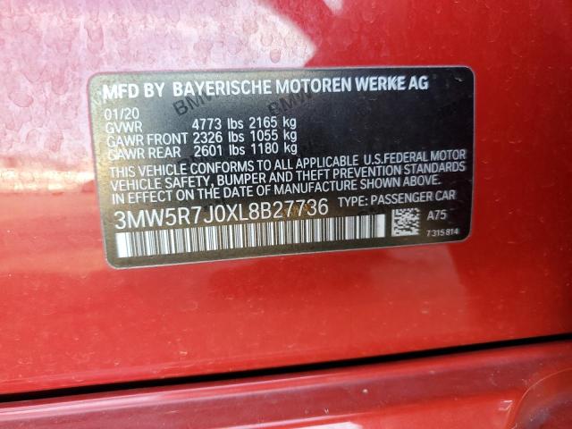 2020 BMW 330XI - 3MW5R7J0XL8B27736
