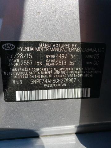 2016 HYUNDAI SONATA SPO - 5NPE34AF8GH278987