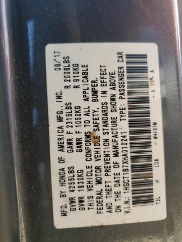 2017 HONDA ACCORD EX - 1HGCT1B7XHA010241