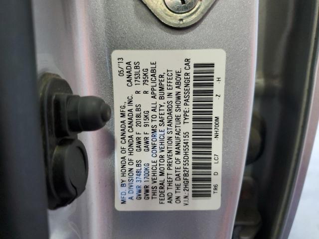 VIN 2HGFB2F55DH554155 2013 Honda Civic, LX no.12