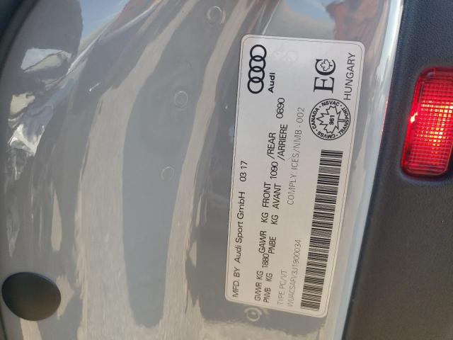 2018 AUDI TT RS - WUACSAFV3J1900034