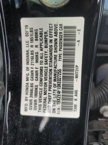 2019 HONDA INSIGHT LX 19XZE4F19KE027255