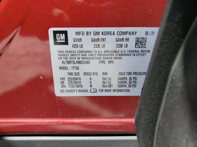 2022 CHEVROLET TRAILBLAZE - KL79MTSL4NB023469
