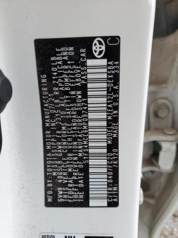 2021 TOYOTA COROLLA SE - 5YFS4MCE6MP097471