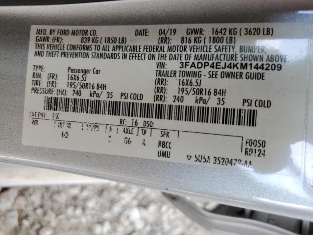 2019 FORD FIESTA SE - 3FADP4EJ4KM144209