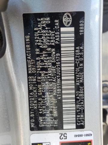 2018 TOYOTA CAMRY L - 4T1B11HK1JU016179