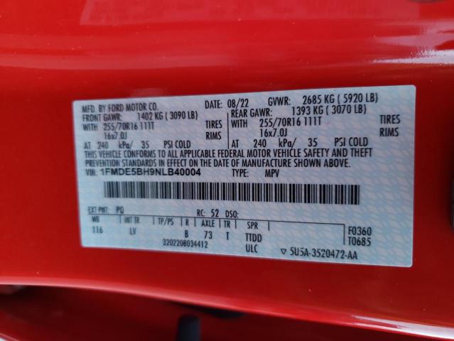 2022 FORD BRONCO BAS 1FMDE5BH9NLB40004  69208284