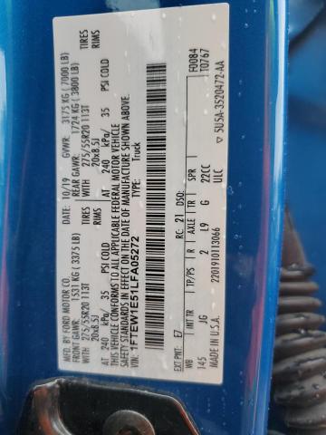 2020 FORD F150 SUPER - 1FTEW1E51LFA05272