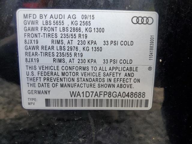 VIN WA1D7AFP8GA048688 2016 Audi Q5, Premium Plus S-... no.14