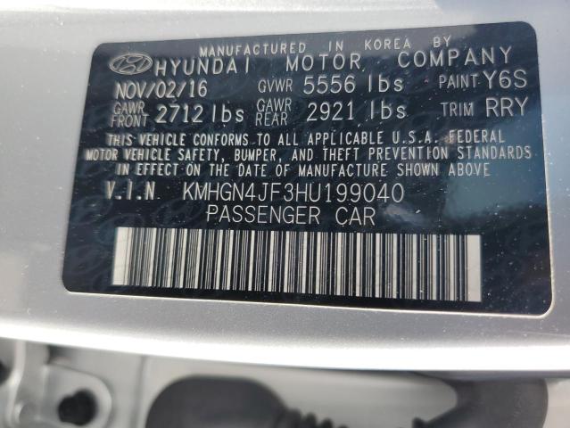 2017 GENESIS G80 ULTIMA - KMHGN4JF3HU199040