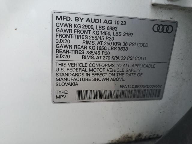 VIN WA1LCBF7XRD004562 2024 Audi Q7, Premium Plus no.12