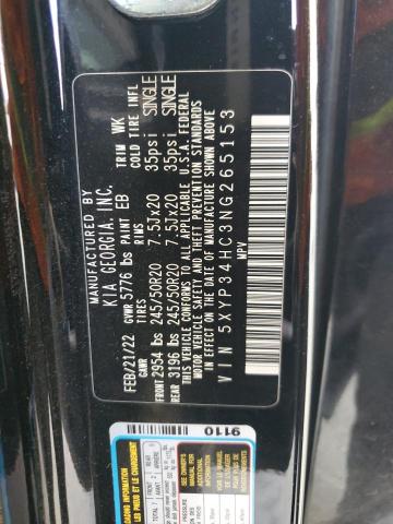 2022 KIA TELLURIDE - 5XYP34HC3NG265153