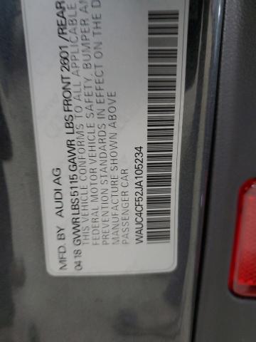 2018 AUDI S5 PRESTIG WAUC4CF52JA105234