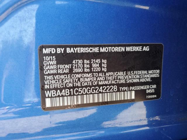 VIN WBA4B1C50GG242228 2016 BMW 4 Series, 435 I Gran... no.13