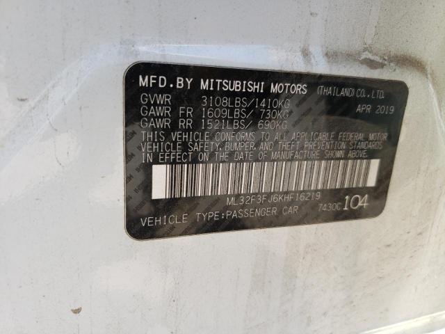 2019 MITSUBISHI MIRAGE G4 - ML32F3FJ6KHF16219