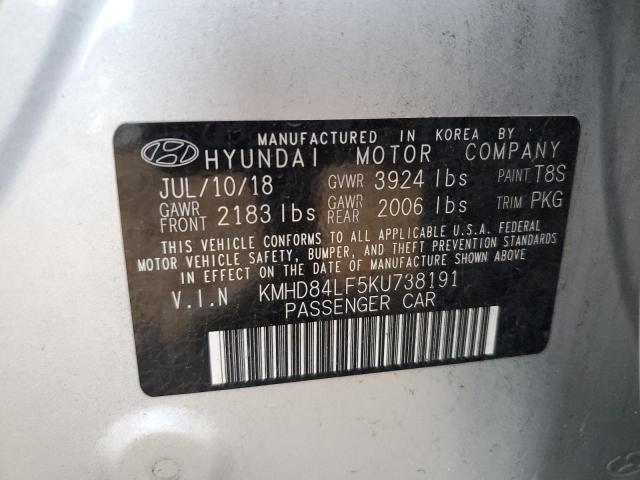2019 HYUNDAI ELANTRA SE - KMHD84LF5KU738191