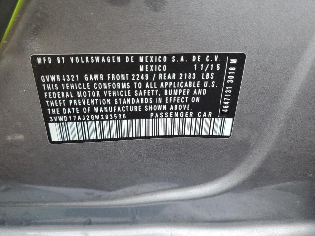2016 VOLKSWAGEN JETTA SPOR - 3VWD17AJ2GM283536