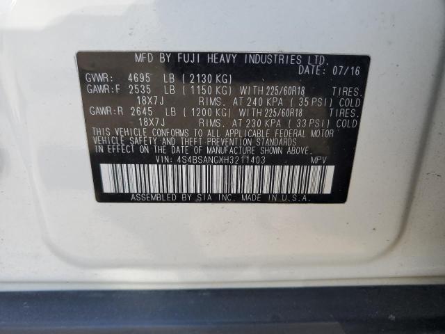 2017 SUBARU OUTBACK 2. - 4S4BSANCXH3211403