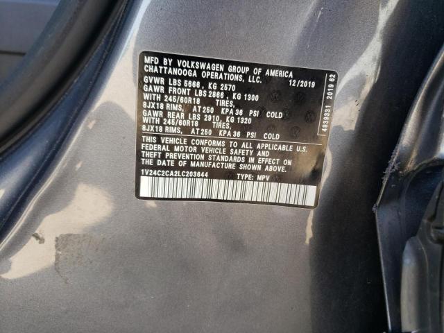 2020 VOLKSWAGEN ATLAS CROS - 1V24C2CA2LC203644