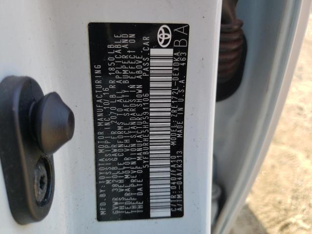 2017 TOYOTA COROLLA L - 5YFBURHE5HP591106