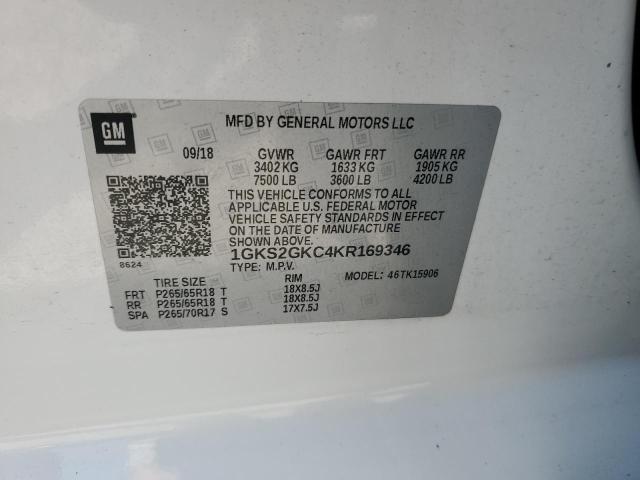 2019 GMC YUKON XL K - 1GKS2GKC4KR169346